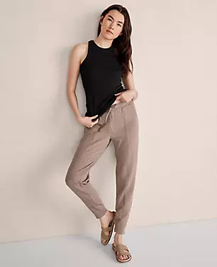 Haven Well Within Tencel Fleece Pintuck Joggers | Ann Taylor (US)