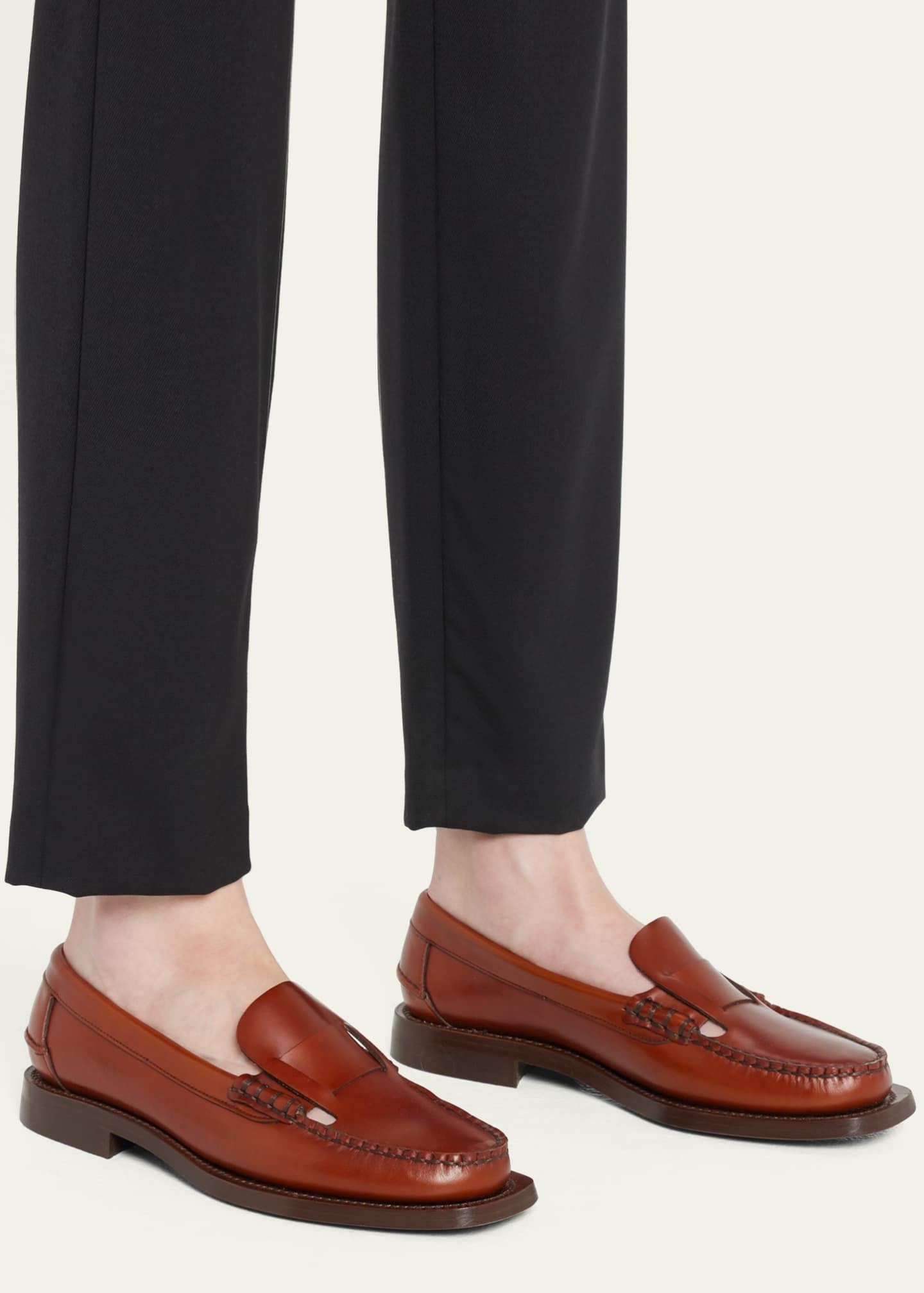 HEREU Sineu Calfskin Flat Loafers | Bergdorf Goodman