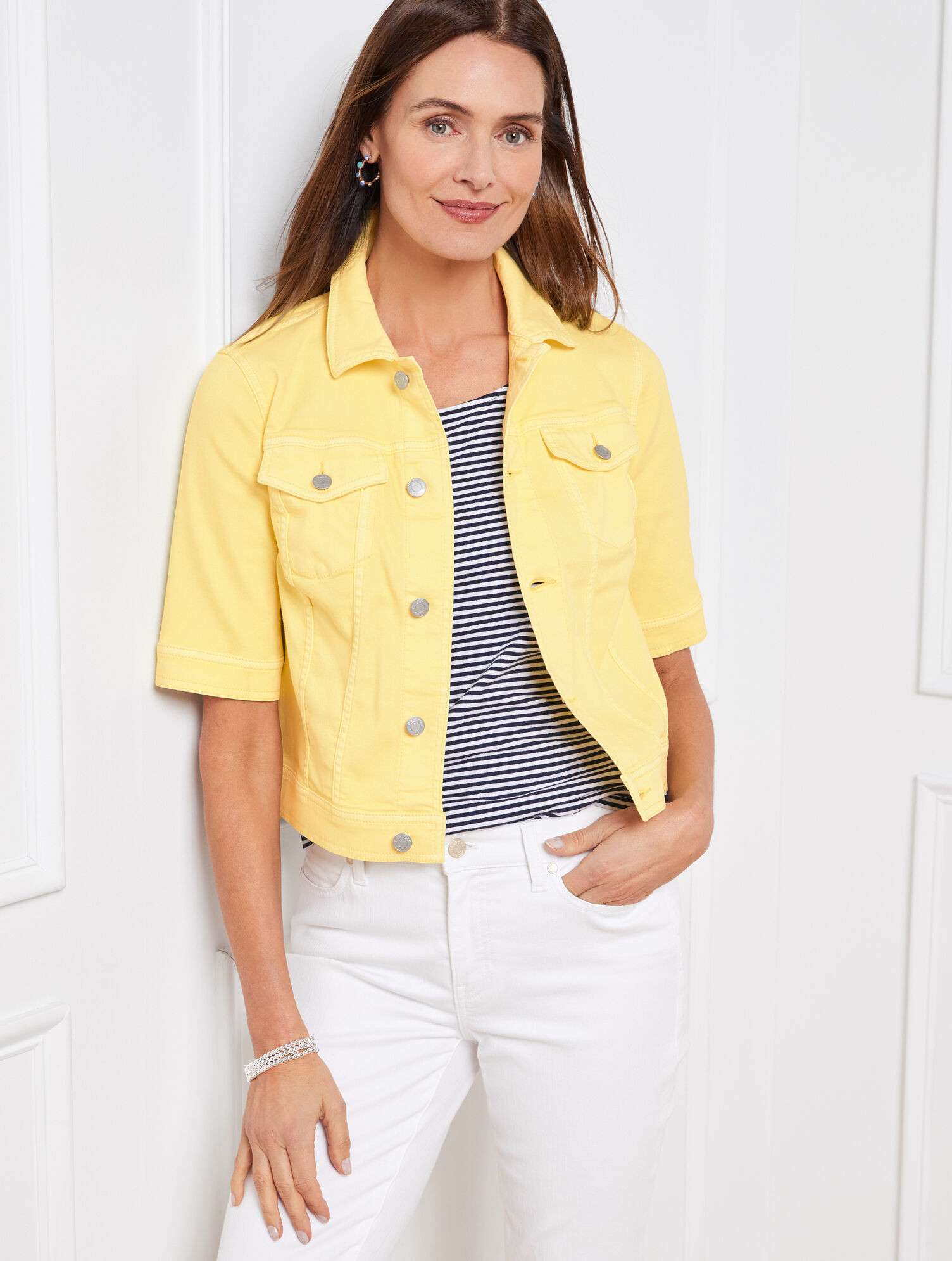 Short Sleeve Jean Jacket - Daisy | Talbots