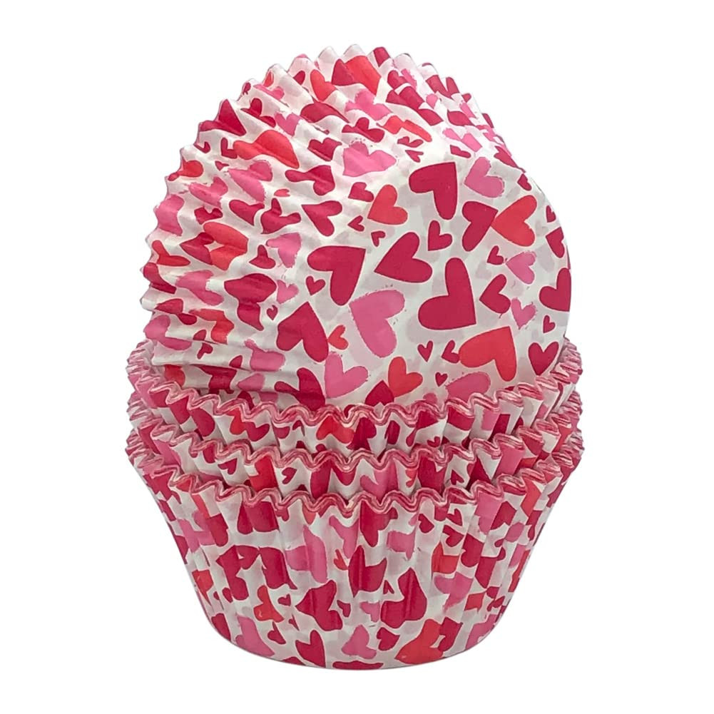 Huaswan Heart Cupcake Liners Paper Standard Baking Cups for Valentine's Day and Wedding, 100-Coun... | Amazon (US)