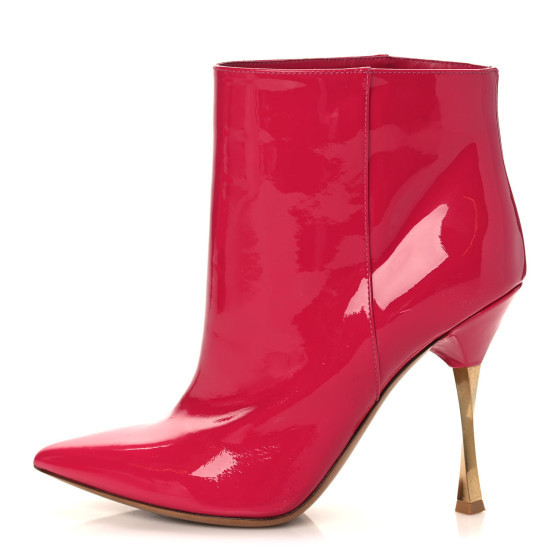 Patent Twist Heel 105mm Ankle Boots 36.5 Bouganville | FASHIONPHILE (US)