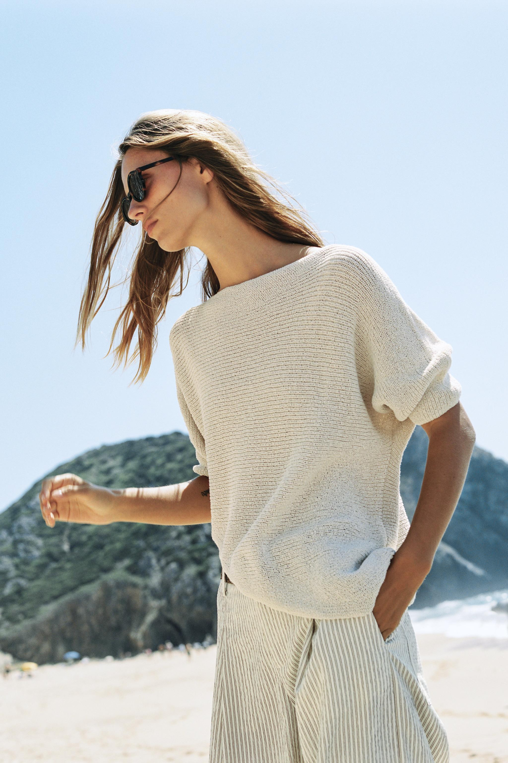 ASYMMETRIC KNIT TOP | Zara US