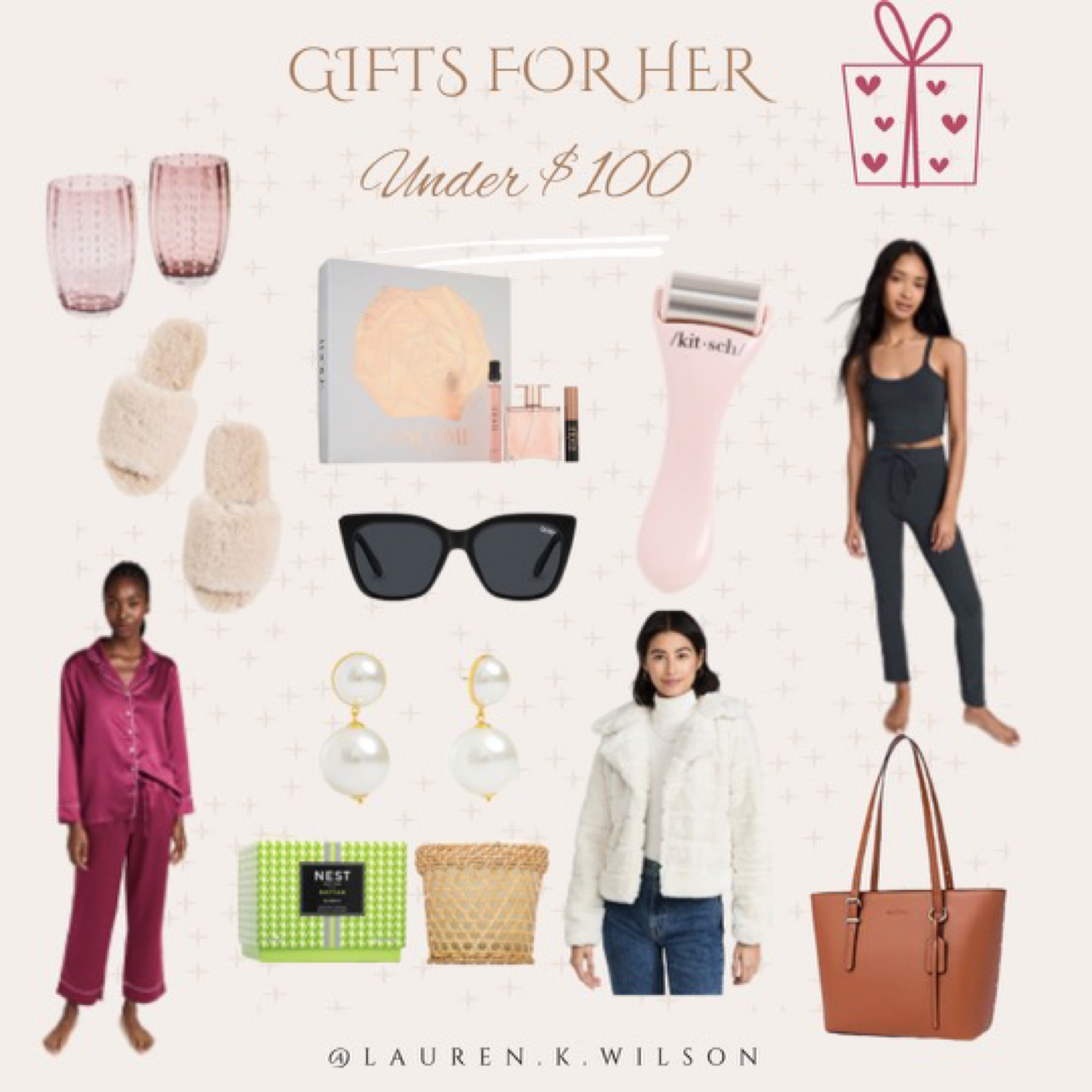 Gifts for her under $100. Gifts under $100.
Gift guide. Gift guide for her. Christmas. Holidays. Shopbop. Tuckernuck. Nordstrom 

#LTKGiftGuide #LTKunder100 #LTKHoliday