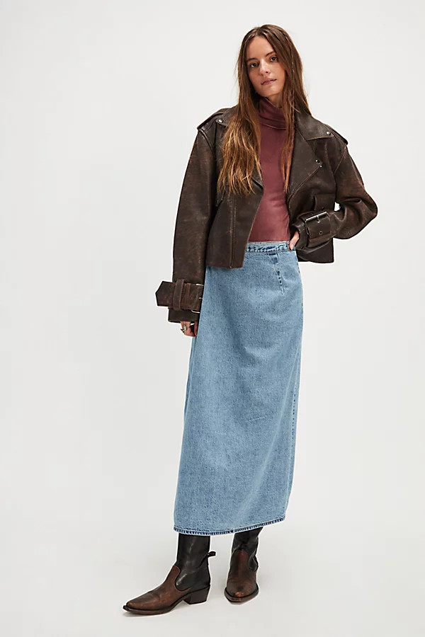 Rolla's Charlie Denim Maxi Skirt | Free People (Global - UK&FR Excluded)