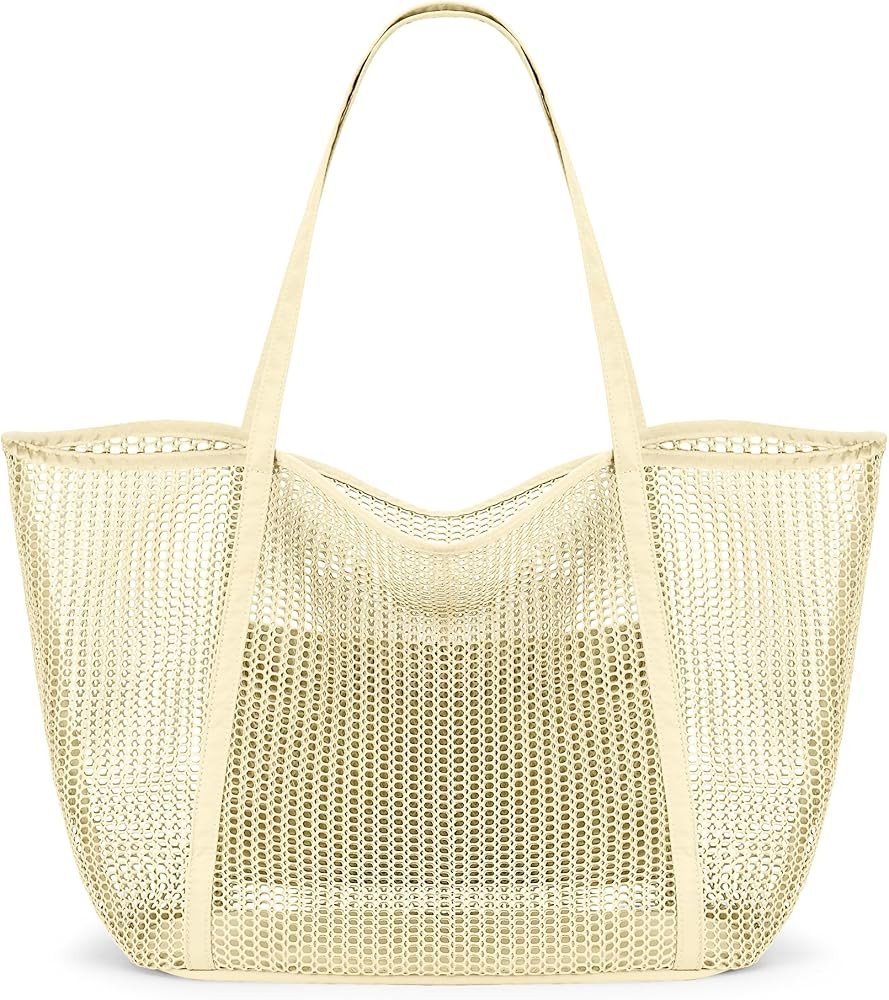 KALIDI FANCY FOREST Beach Mesh Tote Bag, Womens Shoulder handbag MAX 27L Grocery Bag | Amazon (US)