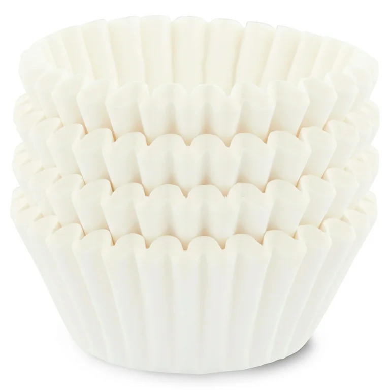 Great Value Mini Cupcake Liners, White, 100 Count | Walmart (US)