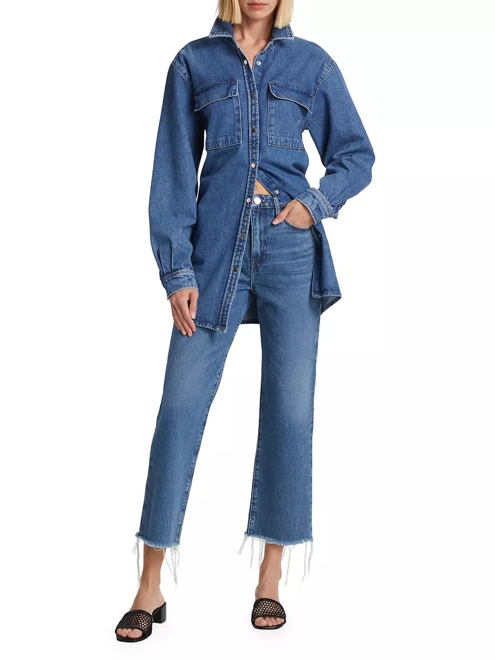 Le Jane Cropped Straight-Leg Jeans | Saks Fifth Avenue
