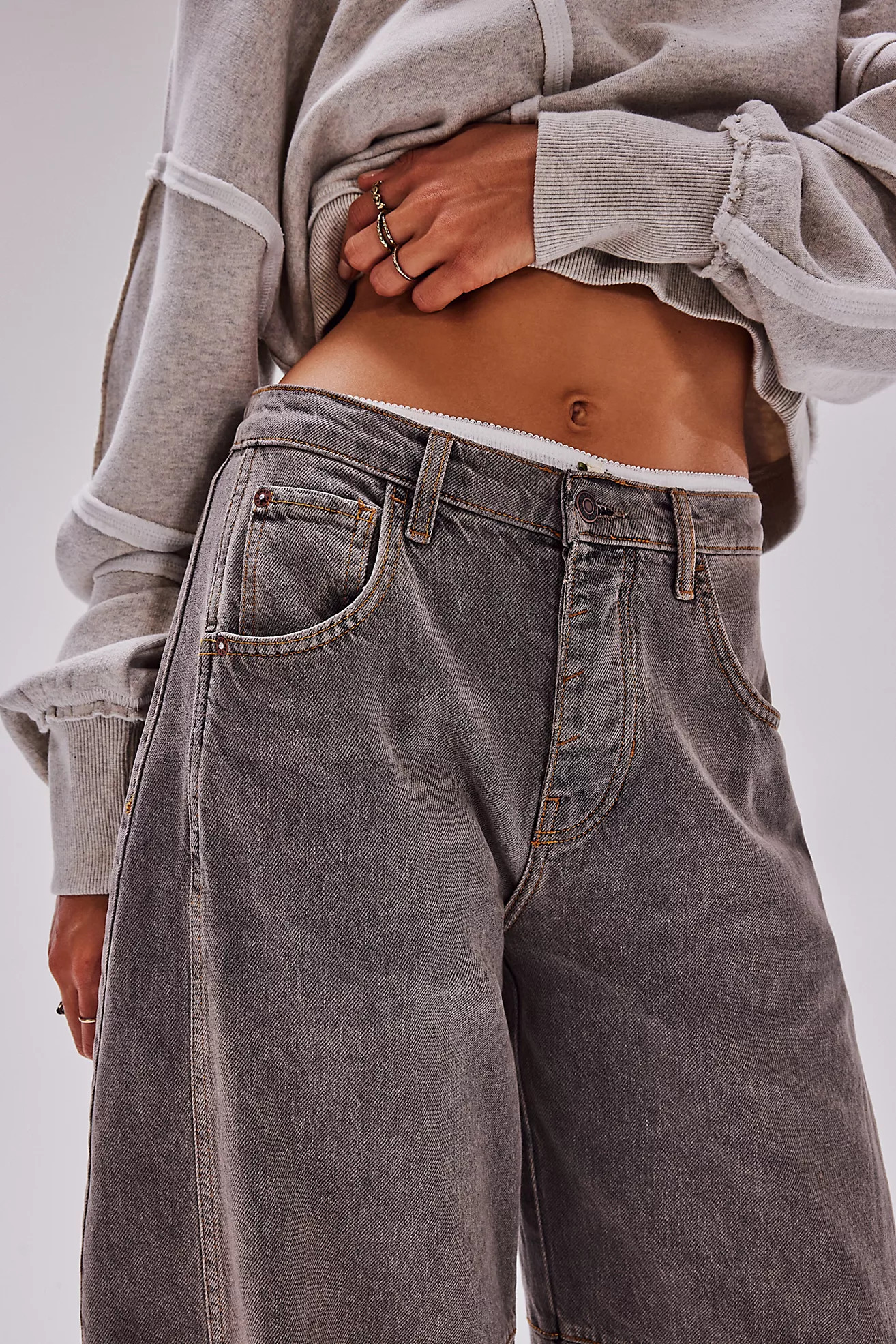 We The Free Lucky You Mid-Rise Barrel Jeans | Free People (Global - UK&FR Excluded)
