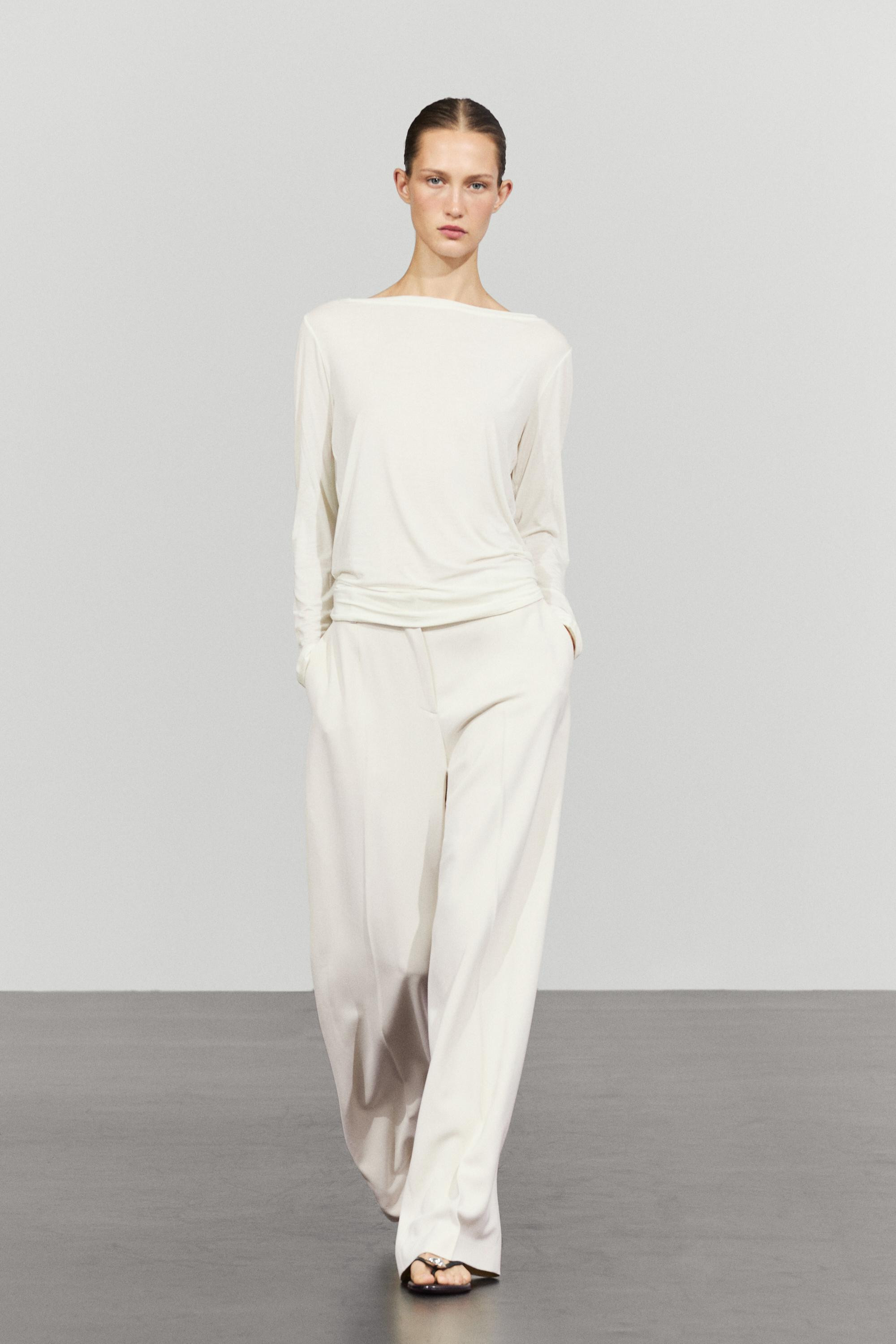 Flie\u00dfende Wide-Leg-Hose | Massimo Dutti DE
