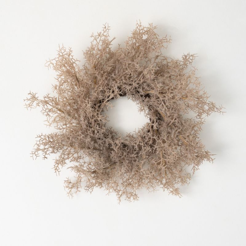Artificial Small Brown Reed Wreath Brown 22"H | Target
