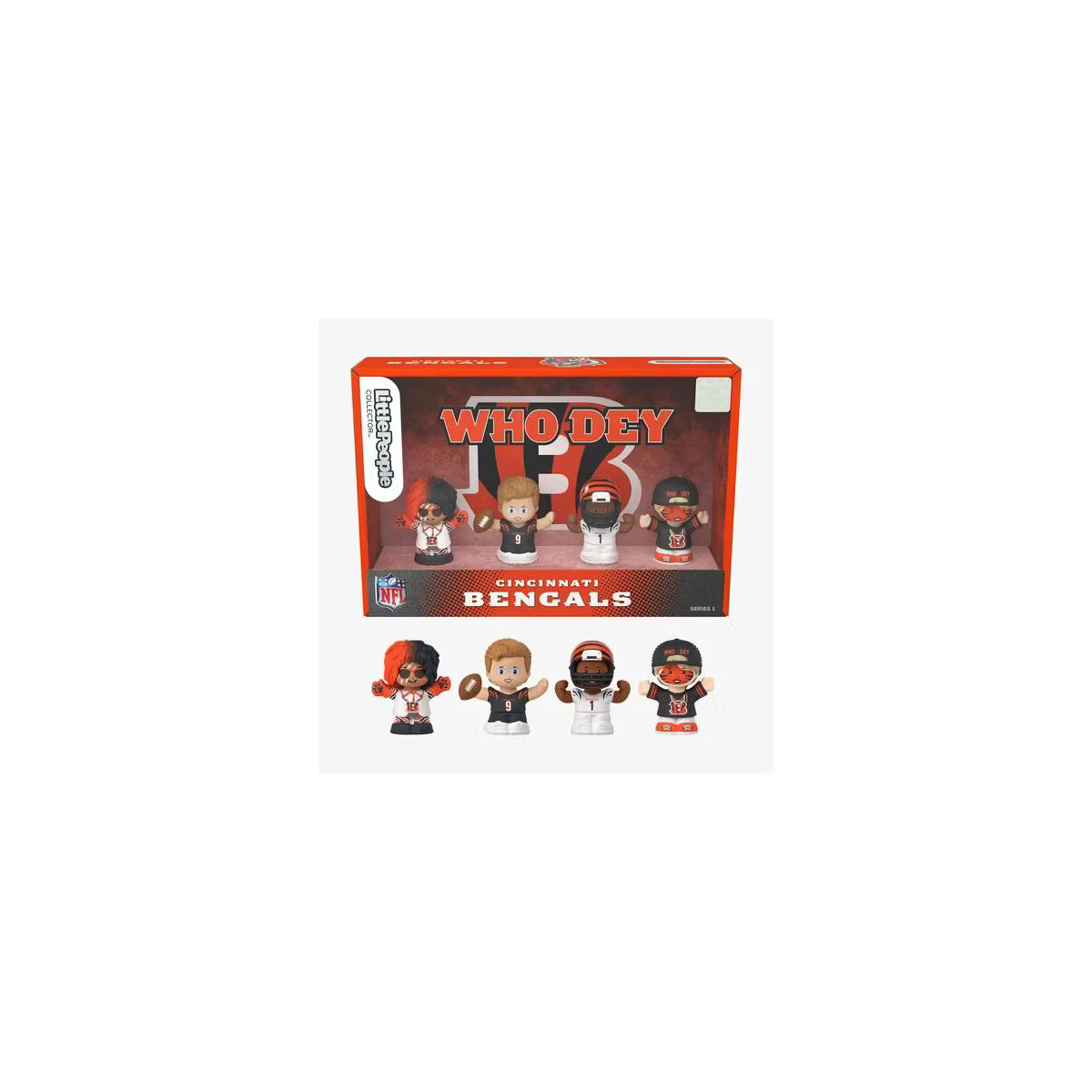 Fisher Price Little People x NFL Collector Cincinnati Bengals Figure 4-Pack | Target