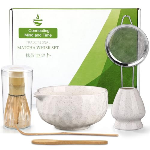 Matcha whisk Sets,Japanese Matcha Set,Matcha Bowl with Spout,Matcha Whisk and Holder,Bamboo Scoop,Sifter - 6 Pcs Tea Set for Matcha Lover,Tea Ceremony,Thanksgiving,Christmas gifts(Blue) | Amazon (US)