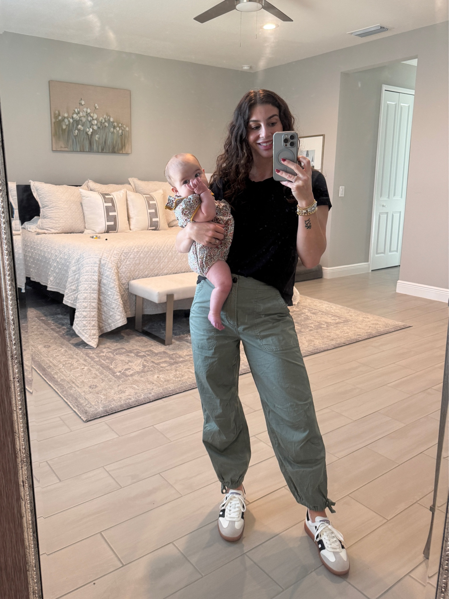 Pants are 40% off!!! TTS wearing size 25 and S in tee. Pants are darker (olive green) than what website shows. SO COMFY and lightweight 

#LTKFindsUnder100 #LTKStyleTip #LTKSaleAlert