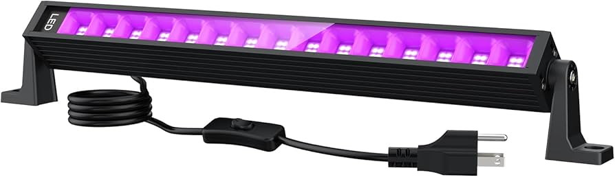 Lamvip 38W LED Black Light Bar, Blacklight Bars with Plug and Switch Light Up 22x22ft Area for Gl... | Amazon (US)