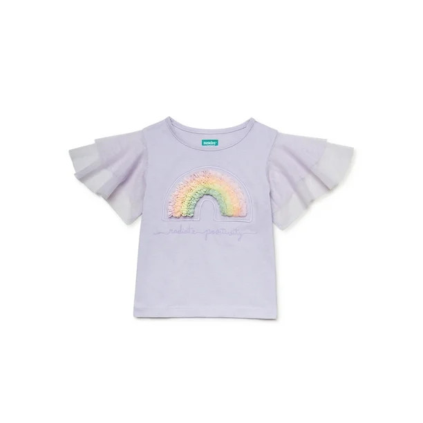 365 Kids from Garanimals Girls Short Sleeve Chiffon Top, Sizes 4-10 | Walmart (US)