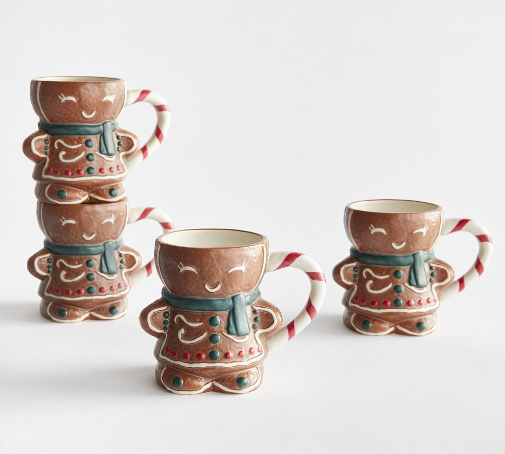 Gingerbread Stoneware Mugs | Pottery Barn (US)