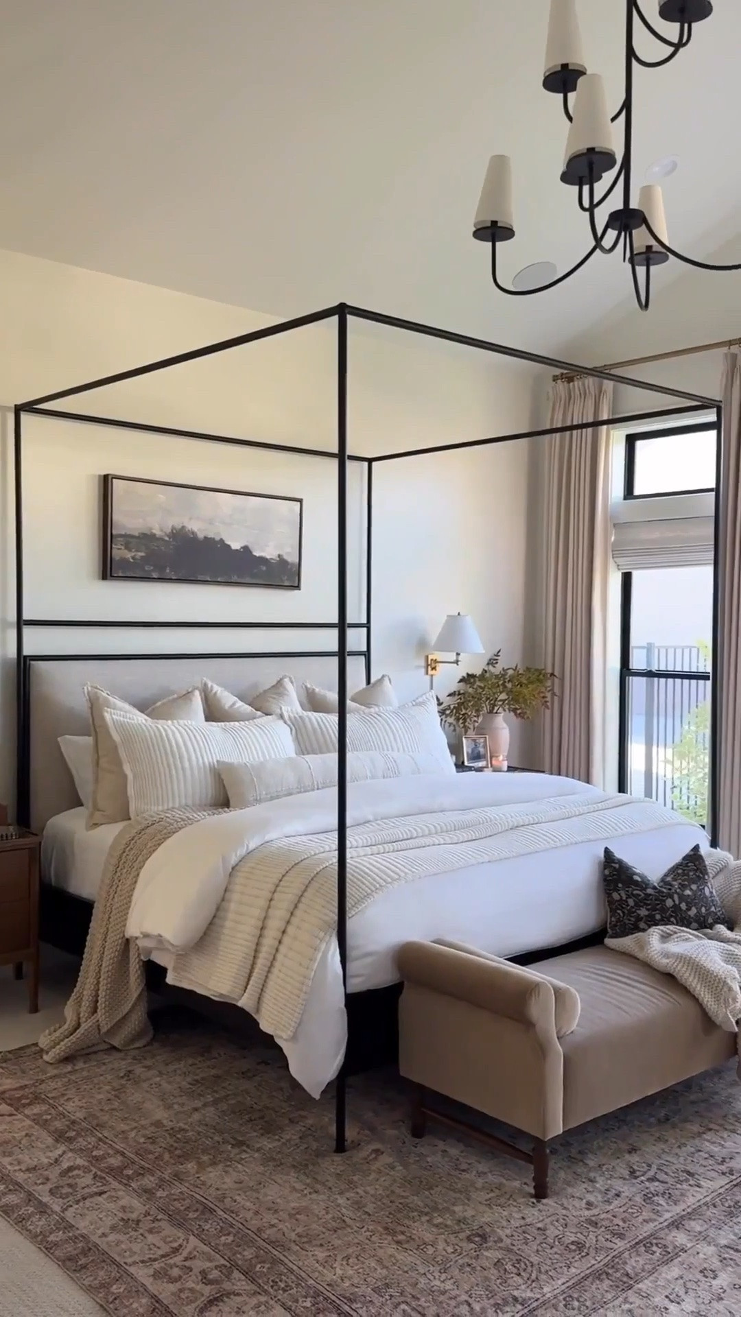Our gorgeous canopy bed is 15% off right now during the McGee & Co. Memorial Day sale!! Over $500 off for the king size! And our end of the bed bench is 30% off too. We love the warm velvet texture!

#LTKHome #LTKSaleAlert