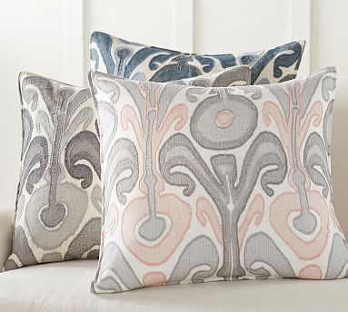 Kenmare Ikat Embroidered Pillow Covers | Pottery Barn (US)