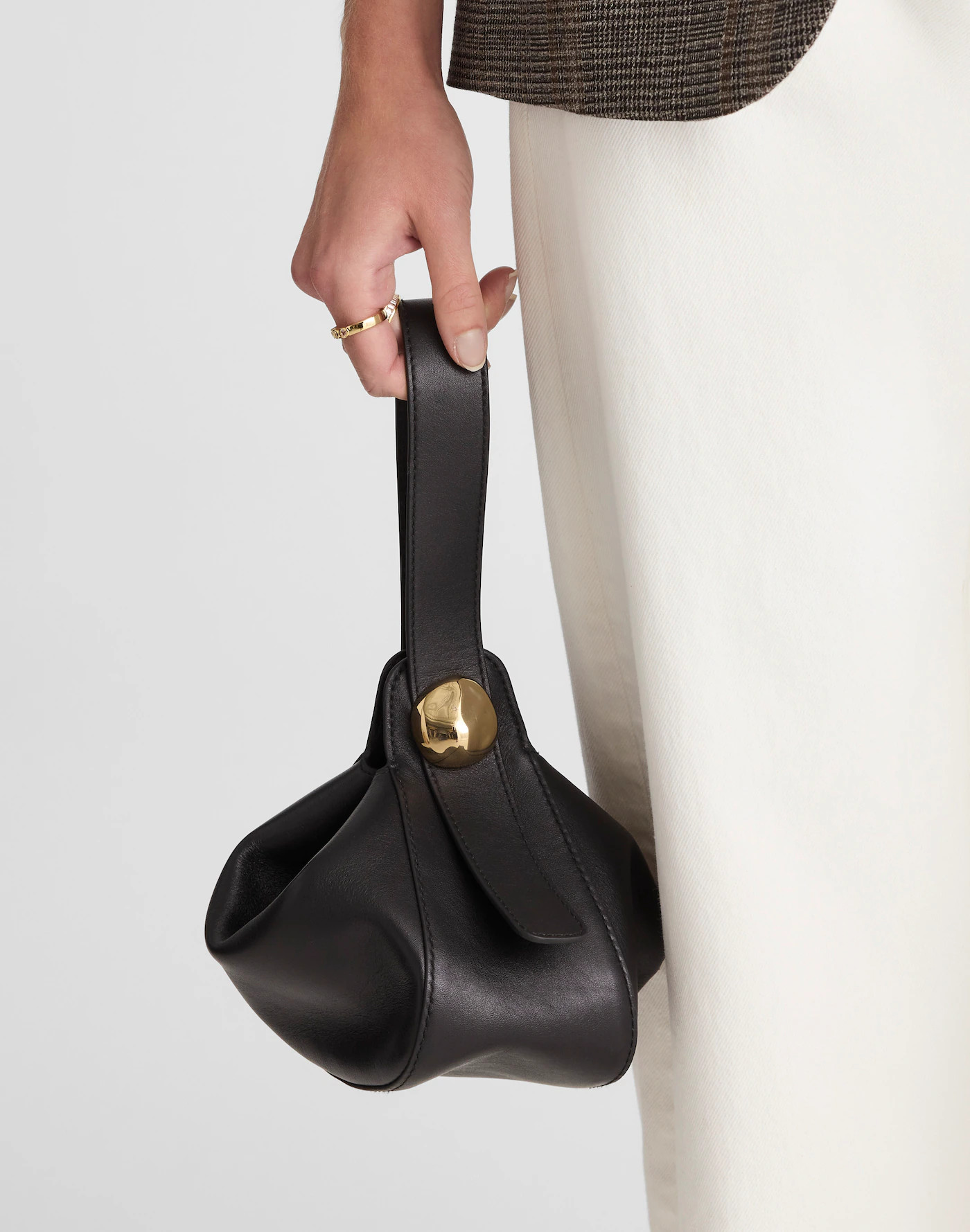 The Sculpted Metal Wristlet Bag | Madewell