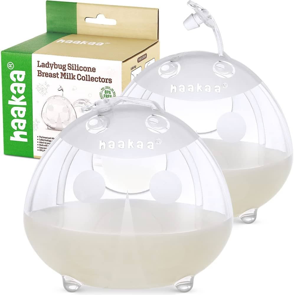 haakaa Ladybug Milk Collectors Breastmilk Catcher Wearable Nursing Cups for Breastfeeding Moms to... | Amazon (US)