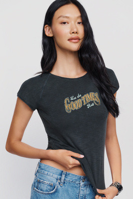 Pilcro Good Times Cotton Modal Graphic Baby Tee | Anthropologie (US)