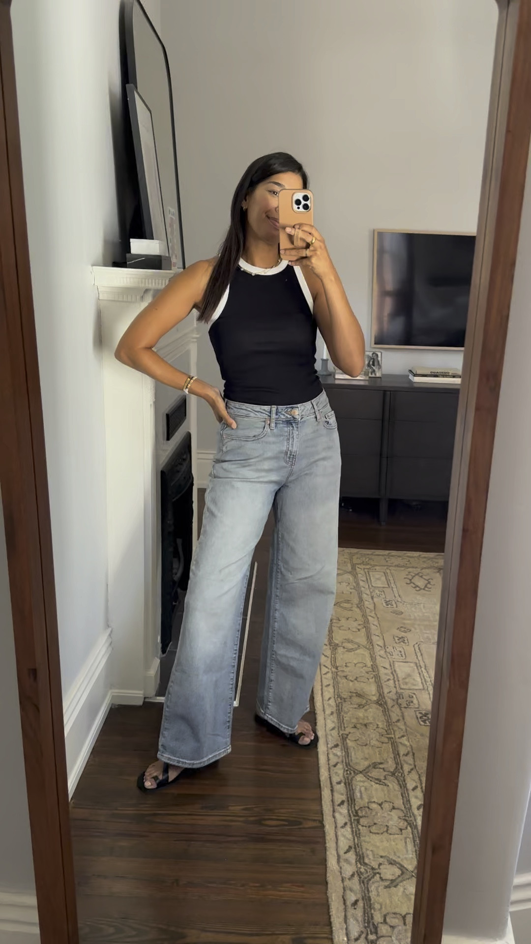 Target viral jeans! I’m in a 4 and plenty of room so I would size down if between  

#LTKOver40 #LTKVideo #LTKFindsUnder50