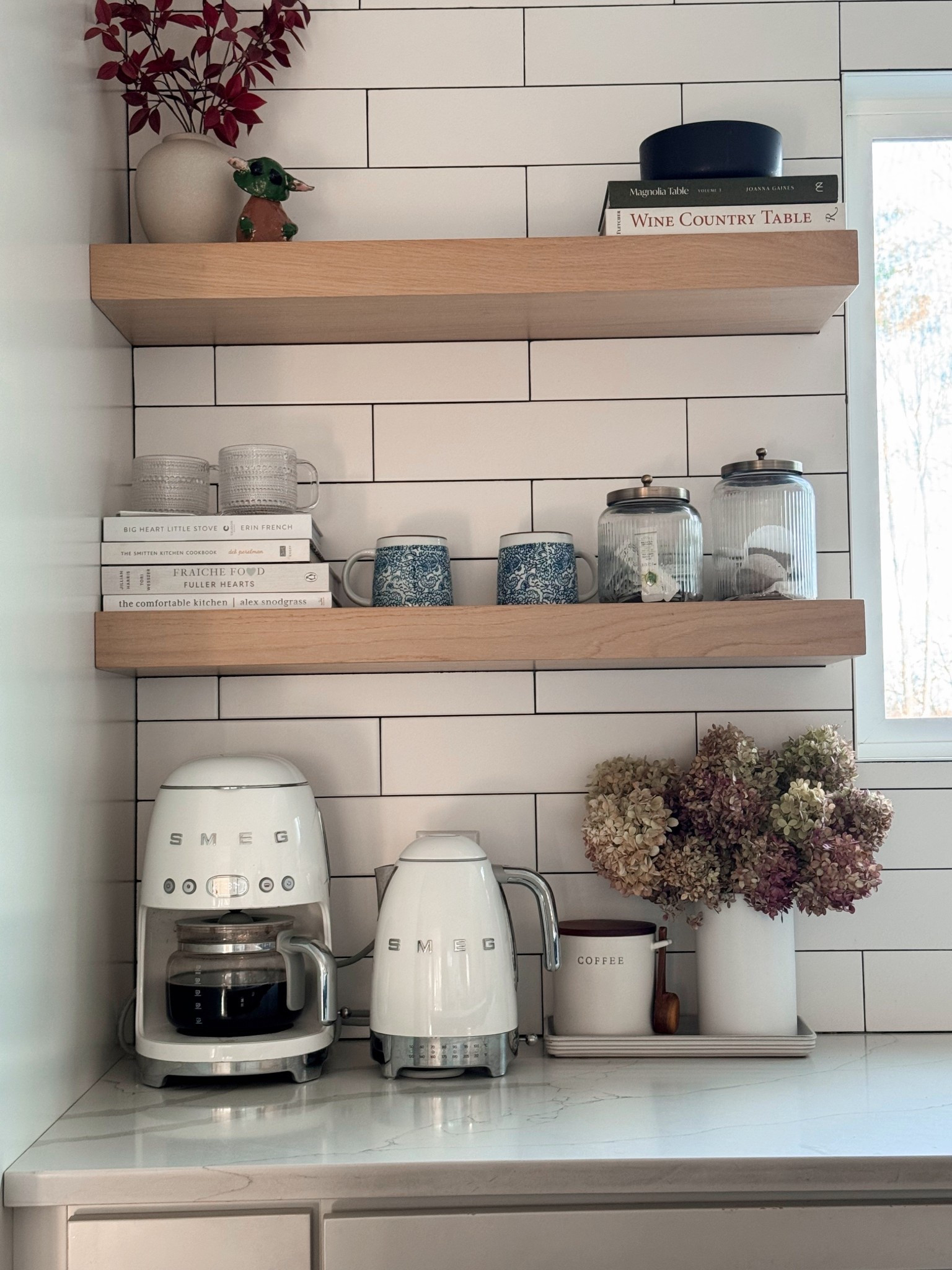 Love my little coffee + tea nook :) 

These Bath Canisters from Target are awesome for tea bags - and the Smeg Coffee Maker + Tea Kettle is my absolute favorite!!  

#LTKmorningroutine #LTKHome