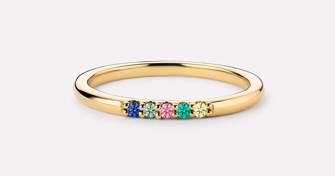 5 Stone Birthstone Ring | Ana Luisa