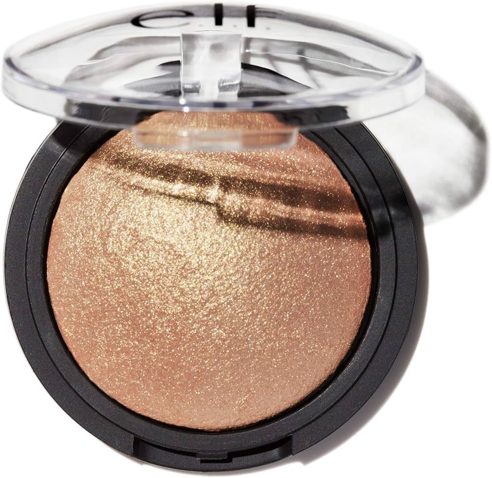 e.l.f., Baked Highlighter, Sheer, Shimmering, Hydrating, Blendable, Glides On, Creates a Radiant ... | Amazon (US)