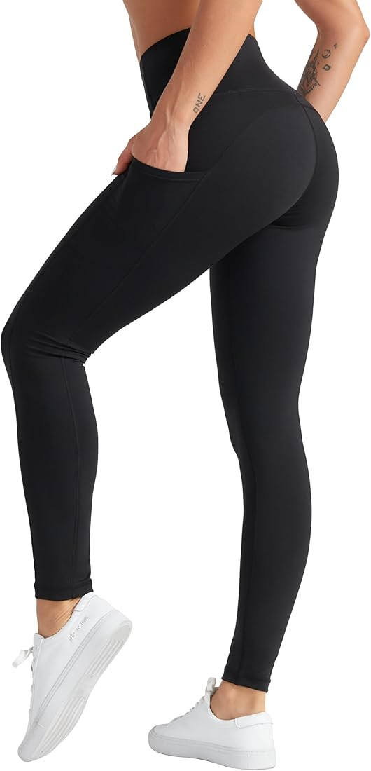 THE GYM PEOPLE Women's High Waist Yoga Pants Soft Tummy Control Athletic Workout Leggings with De... | Amazon (US)