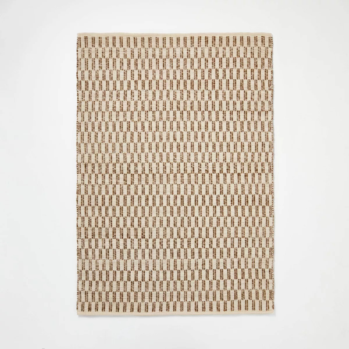 Checkered Stripe Rug Brown - Threshold™ designed with Studio McGee | Target