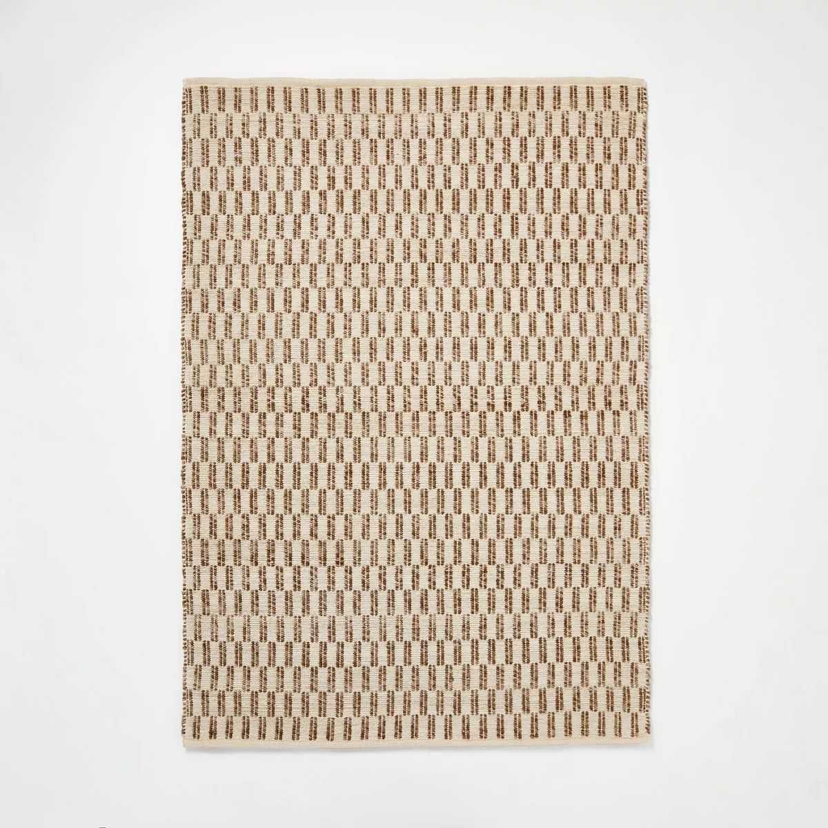 Checkered Stripe Rug Brown - Threshold™ designed with Studio McGee | Target