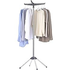 Clothes Drying Rack Foldable, 59 inch Tripod Laundry Drying Rack Indoor with Rotating Clothes Rai... | Amazon (US)