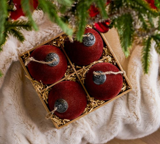 Large Felt Ornament Box Set of 4 | Pottery Barn (US)