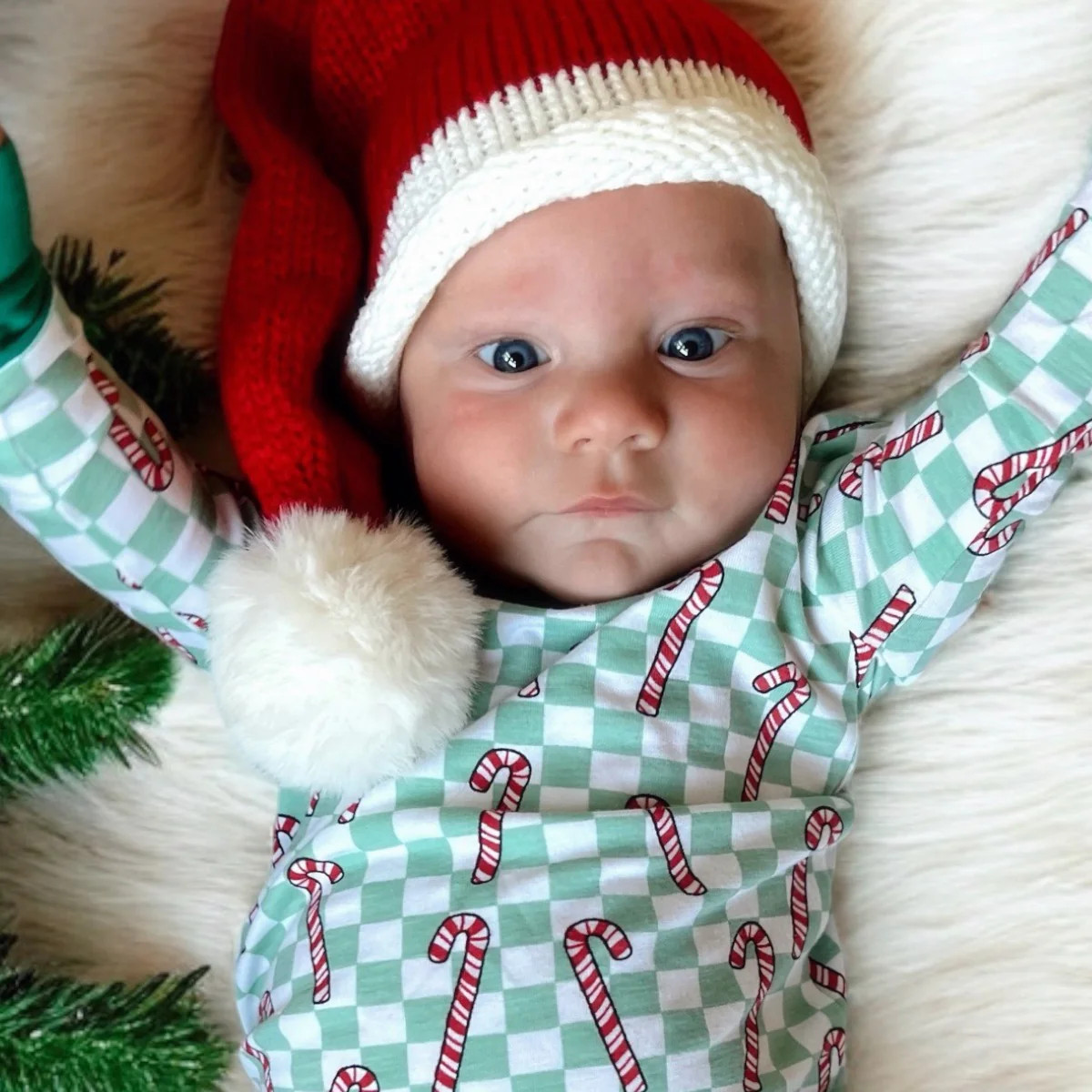 Santa Knit Hat, Red | SpearmintLOVE