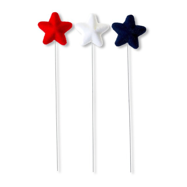 Patriotic Multi-Color Star Decorative Picks, 6 Count, by Way To Celebrate | Walmart (US)