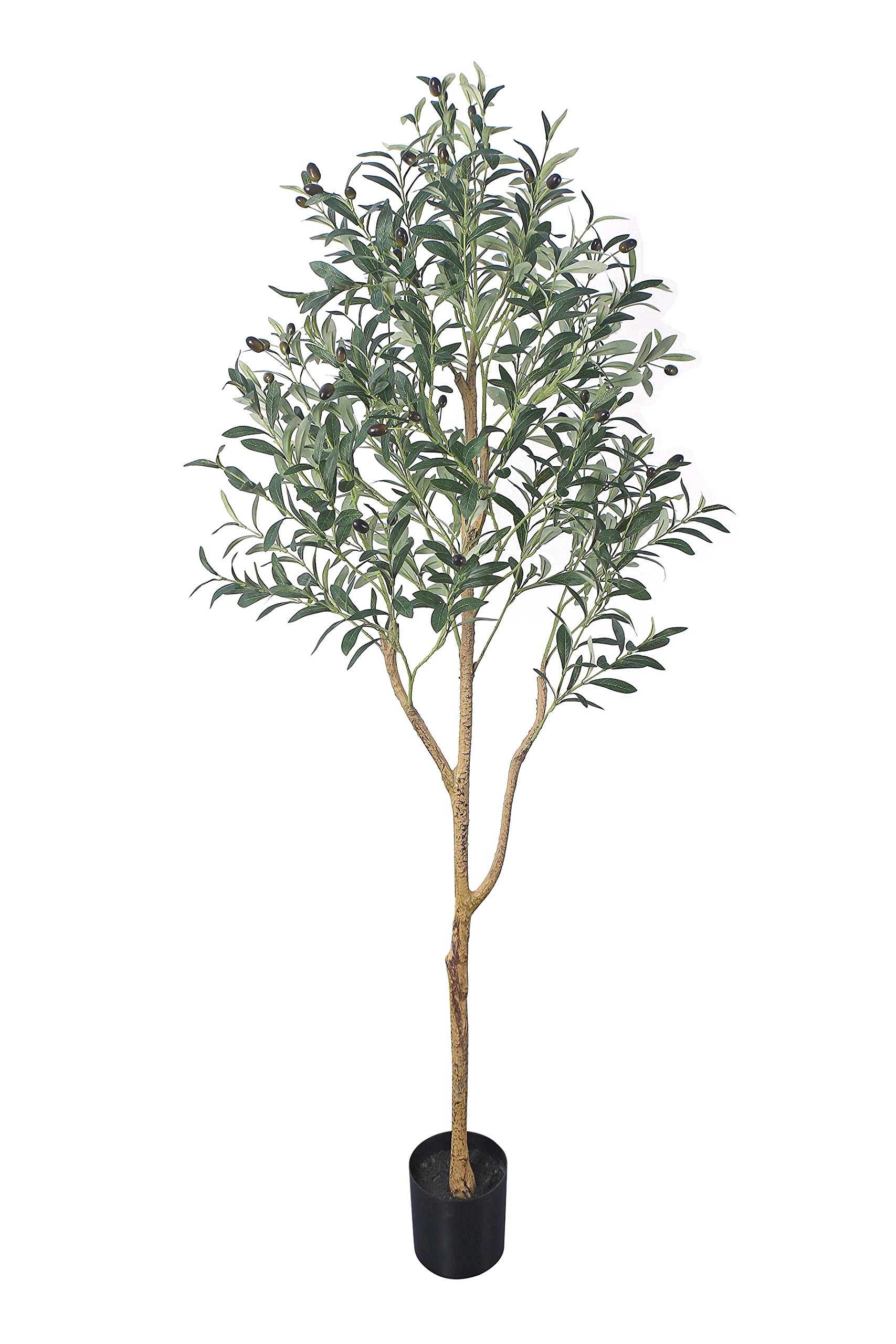 Phimos Artificial Olive Tree Tall Fake Potted Olive Silk Tree with Planter Large Faux Olive Branc... | Amazon (US)