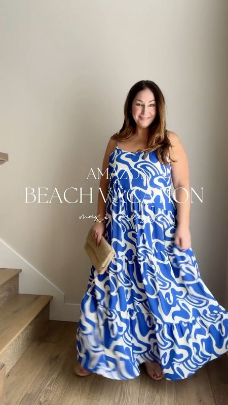 Beach vacation dress from Amazon wearing size large slightly tight in chest 

#LTKfindsunder50 #LTKSeasonal #LTKmidsize