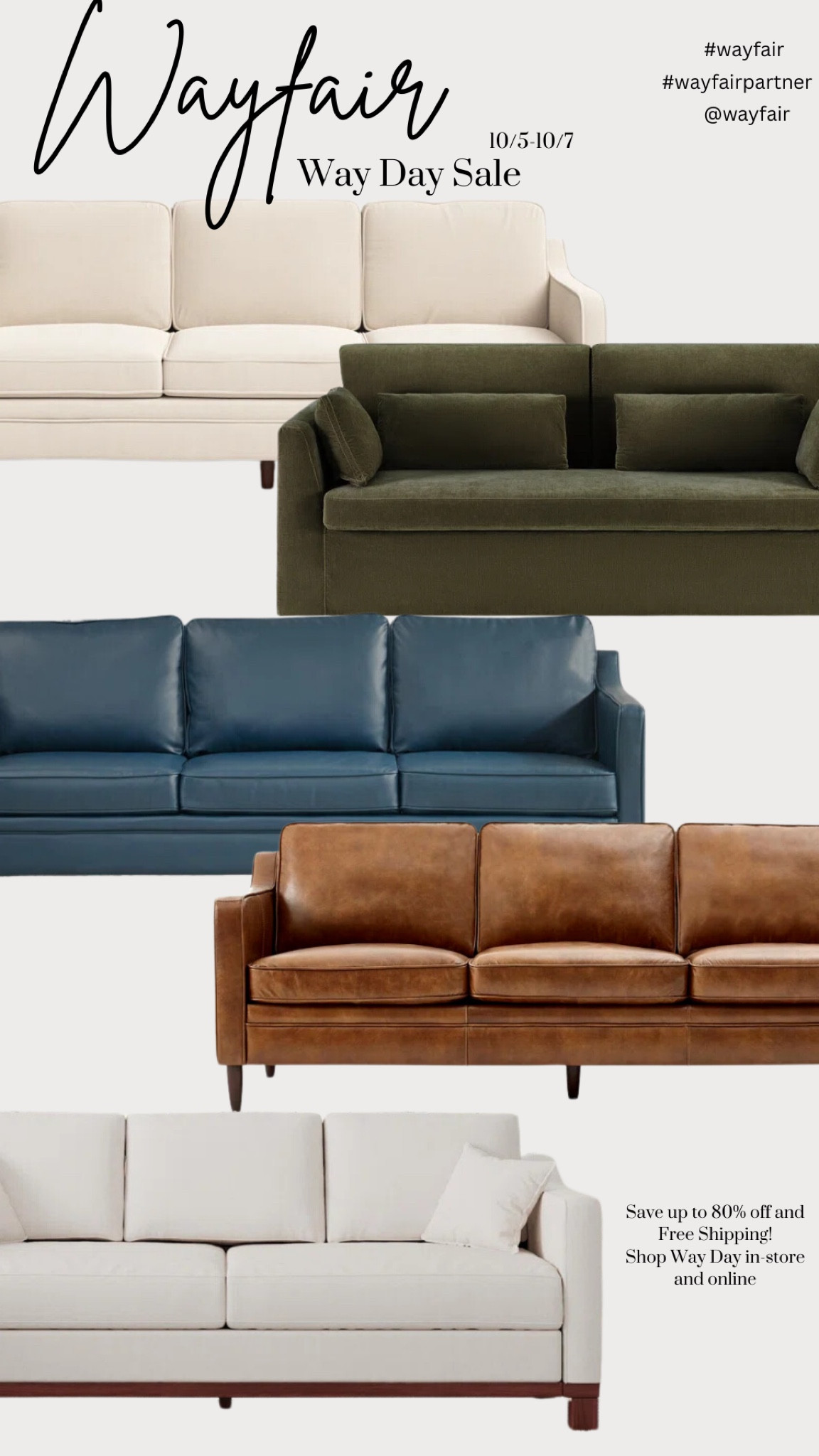 There is no better time to get ready for holiday entertaining than right now. That is because @Wayfair’s Way Day Sale is HERE!! Starting 10/5 and running until 10/7, you can save big on items like bathroom vanities, plumbing fixtures, hardware, furniture, lighting, and so much more.

It’s time to shop Wayfair’s biggest sale of the year– up to 80% off and free shipping!  Shop Way Day in-store and online.


@shop.ltk @wayfair #wayfairpartner #wayfair #liketkit
#modernfarmhouse #breakfastnook #interiordesign #diningspace #homebuildfinds #homedecorfinds #neutralhomedecor#LTKxWayDay

#LTKSaleAlert #LTKHome