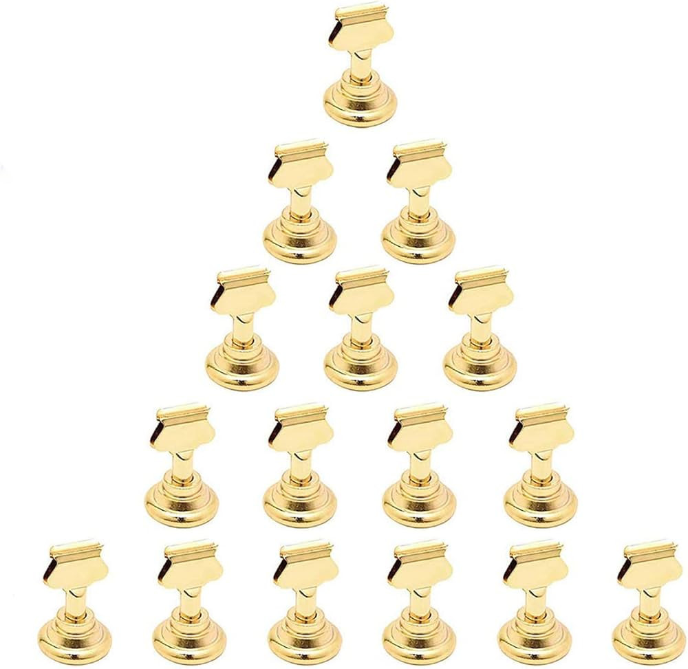 Urban Deco 16 Pieces Table Card Holder Place Card Holders 1.7 inches Gold Steel Card Holders for ... | Amazon (US)