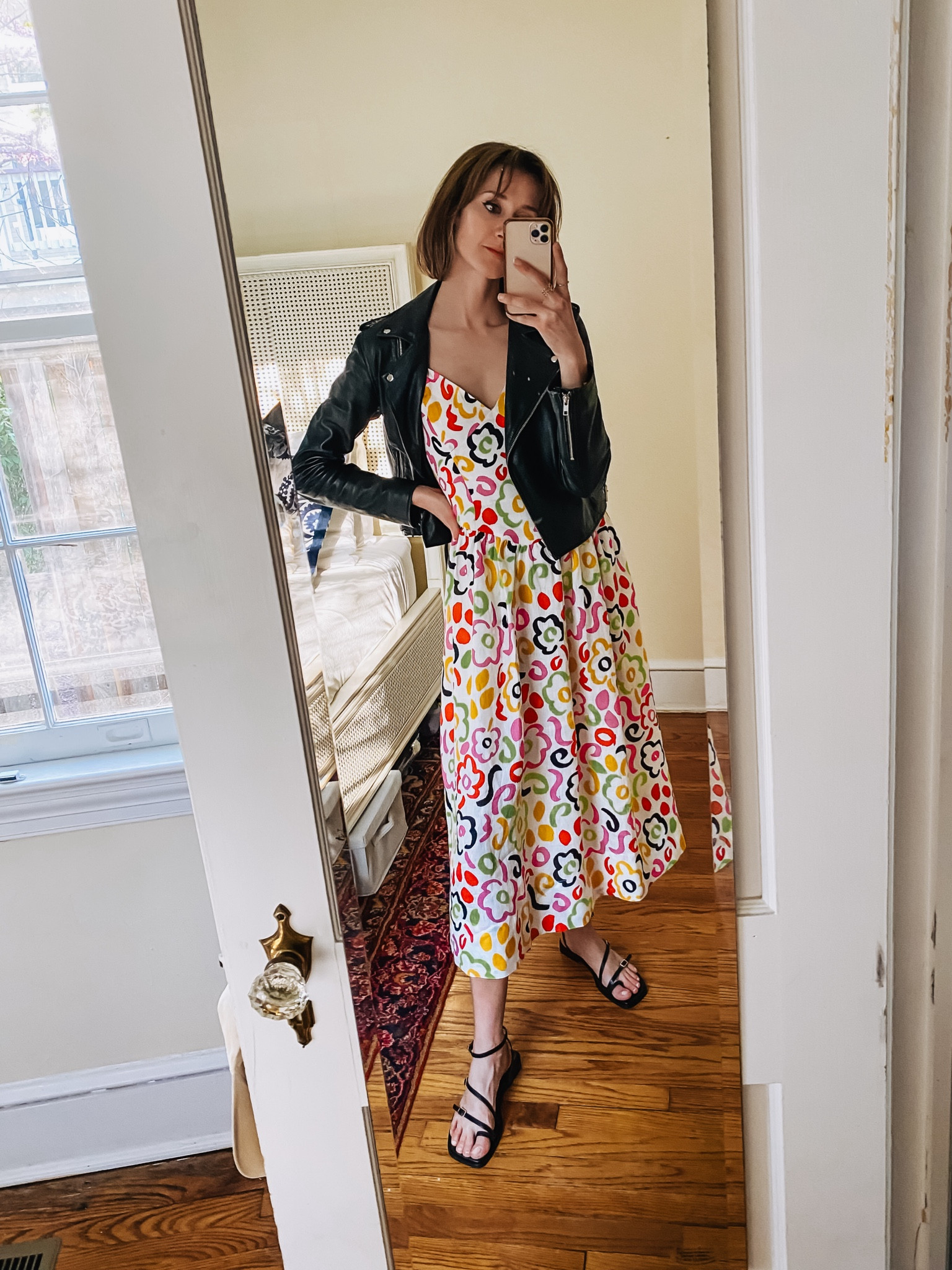 Adding a leather jacket to a floral dress is a cool contrast for a spring outfit! 

#LTKstyletip #LTKshoecrush #LTKSeasonal