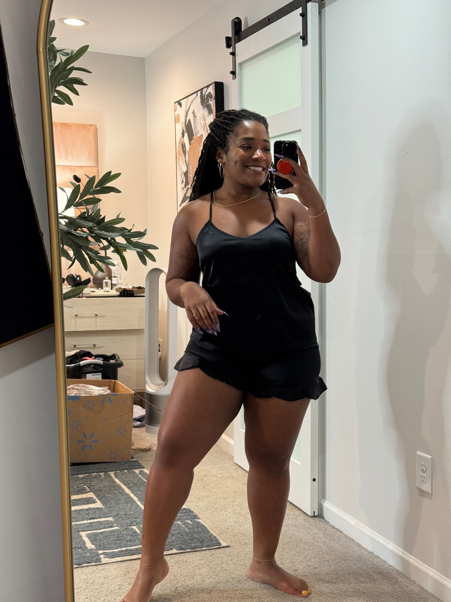 ✨ Cozy but cute ✨ This satin set is the perfect mix of comfy + chic for lounging at home or winding down after a long day. 🖤 #LTKStyle #LTKunder50 #LTKhome