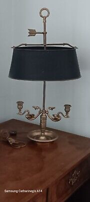 Vintage French Bouillotte Lamp with Swan Arms and Tole Shade  | eBay | eBay US