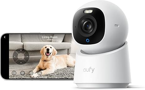 eufy Security 4K Indoor Camera E30-No Subscription,Work as Pet Camera,Nanny/Baby Monitor,360° Pa... | Amazon (US)