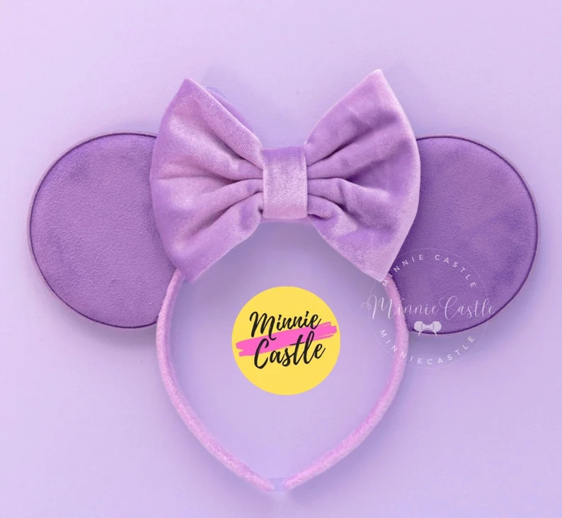 Mickey Ears, Lavender Mickey Ears, Velvet Mouse Ears, Minnie Ears, Mouse Ears Headband, Light Pur... | Etsy (US)
