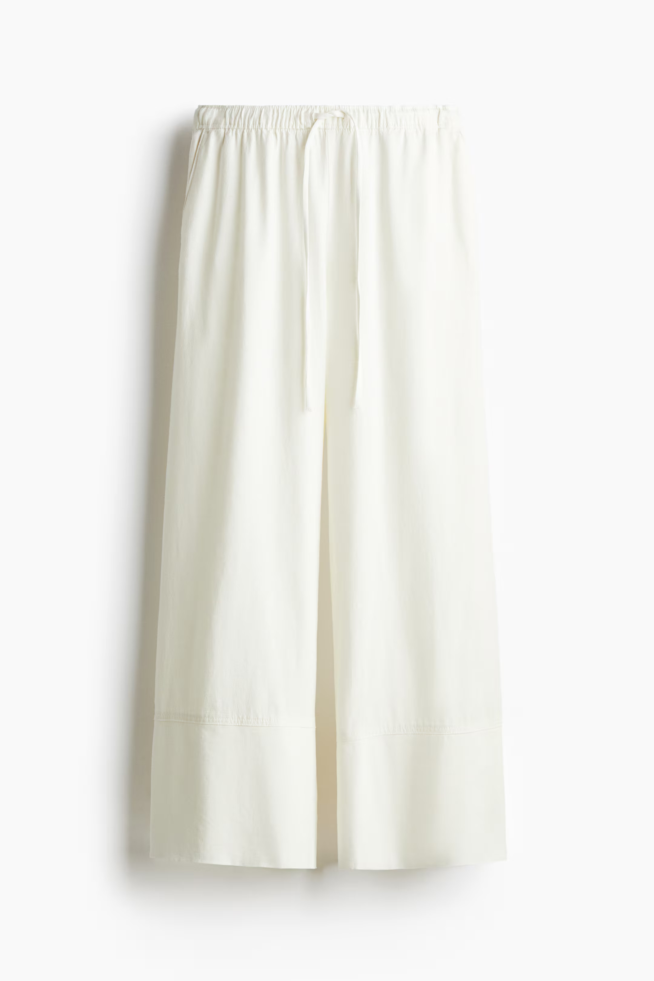 Linen-blend drawstring trousers | H&M (UK, MY, IN, SG, PH, TW, HK)