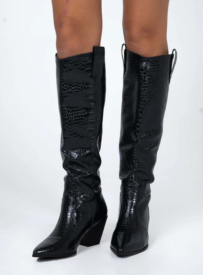 Riley Boots Black | Princess Polly AU