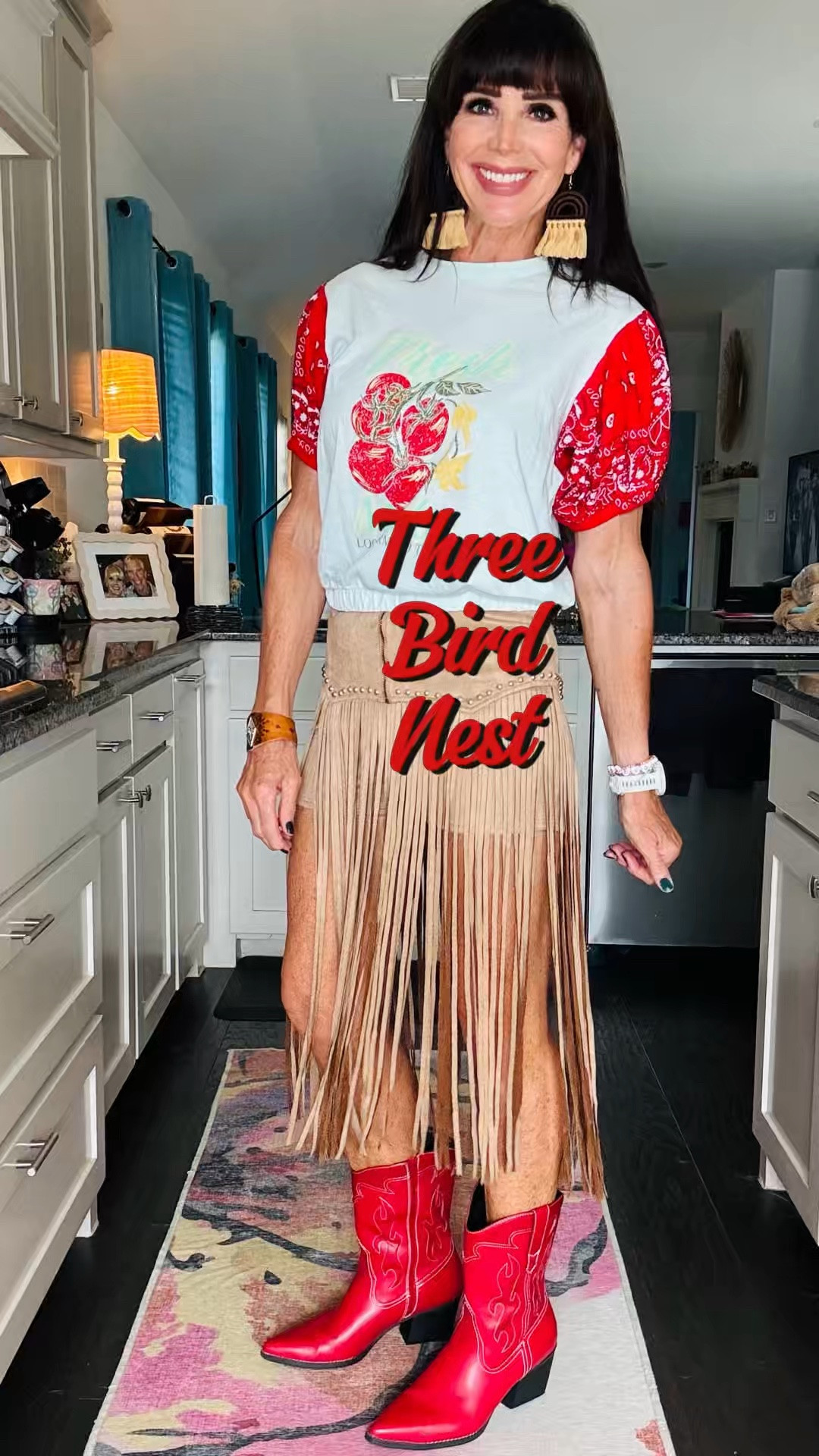 When these @Three Bird Nest shorts arrived I couldn’t wait to wear them!  A little extra, but also a lot of fun!!  I styled them with one of my remade tees, some red boots and my 3BN cuff!

#LTKootd #LTKActive #LTKOver40