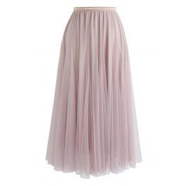 My Secret Weapon Tulle Maxi Skirt in Glitter Pink | Chicwish