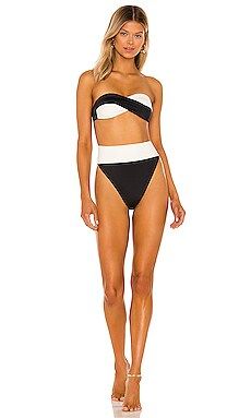 Oseree Eco Twist Two Piece Set in Black & White from Revolve.com | Revolve Clothing (Global)